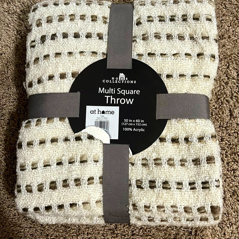 NWT. Multi square throw.  Super soft